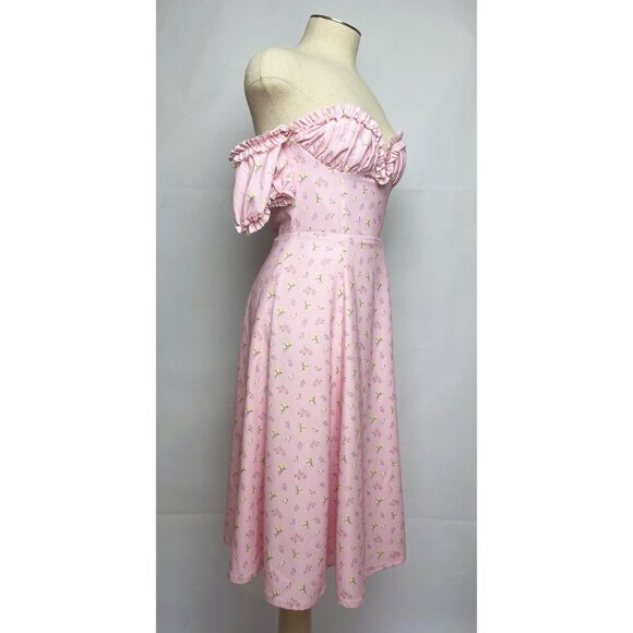 House of CB Pink Floral Midi Dress - Picture 4 of 15